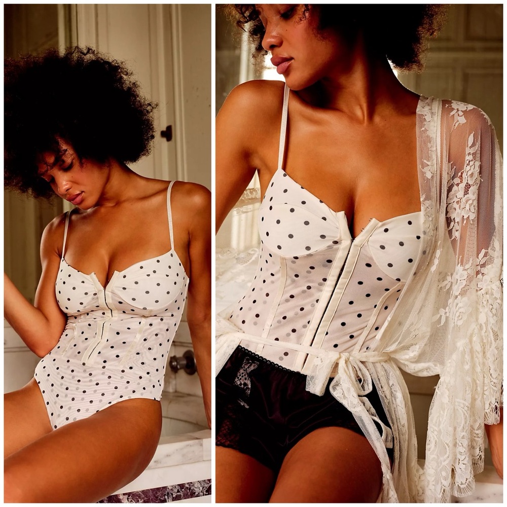 𝓯𝓹 Free People ~ Night Rhythm Printed Bodysuit